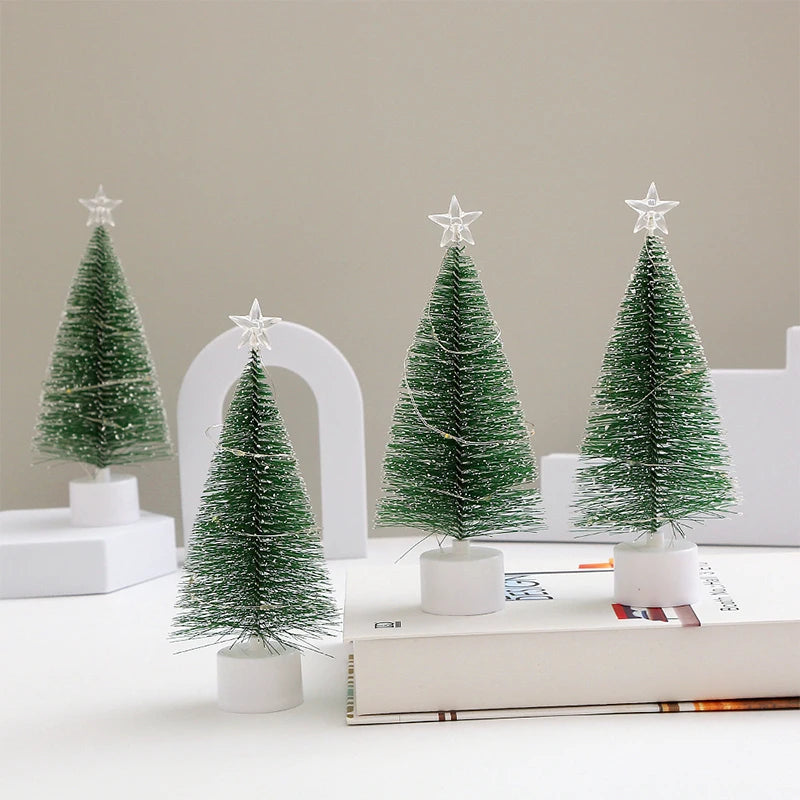 2026 New Luminous Mini Christmas Trees Beautiful Small Artificial Xmas Trees Desk Decorations Christmas Home Decorations