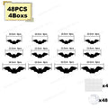 Halloween Bat/Spider Decor Night Light 3D Purple/Green Lights Wall Sticker for Self-adhesive Decor Halloween Party Decoration