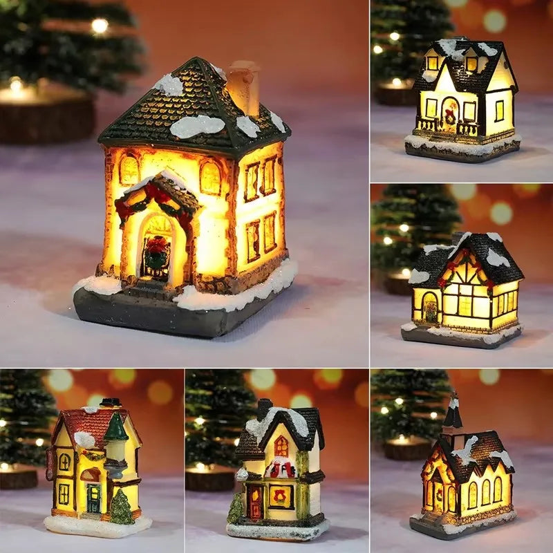 Christmas House Light Decorations For Home Ornaments Kids Xmas Gift New Year Navidad Decor Bedroom Night Light With Battery