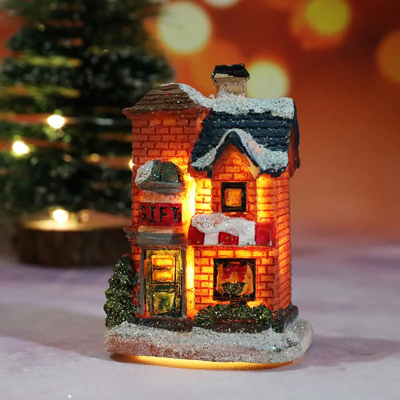 Christmas House Light Decorations For Home Ornaments Kids Xmas Gift New Year Navidad Decor Bedroom Night Light With Battery