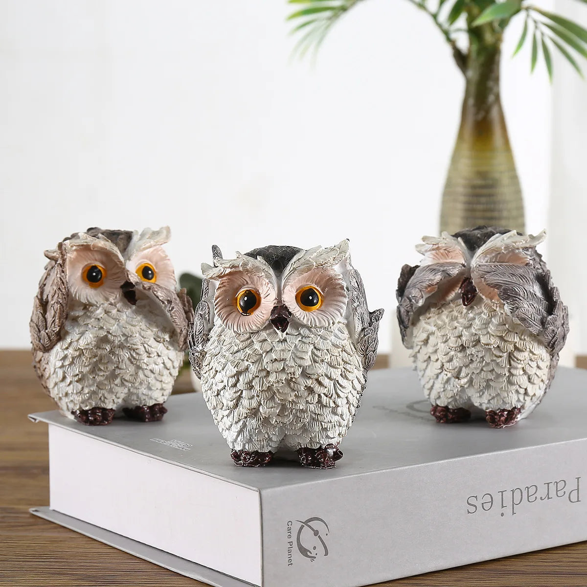 1/3Pcs Desktop Owl Ornaments, Home Decoration, Retro Owl, Don’T Listen, Don’T Say, Don’T See, Three-Piece Ornaments, Living Room, Entrance, Study, Home Decoration, Crafts Ornaments