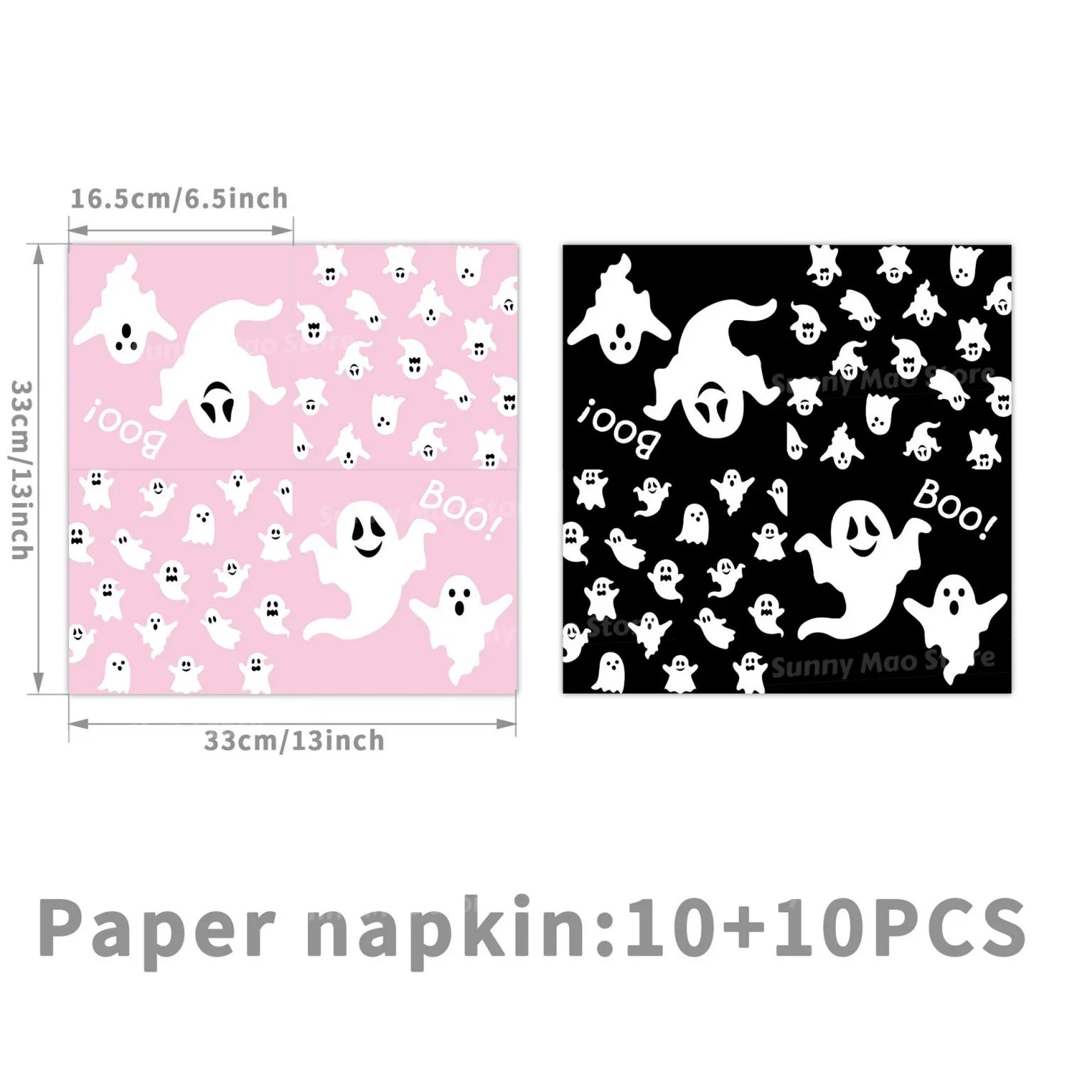 Halloween Ghost Boo Disposable Tableware Set Cute Pink Black Theme Plates Cups Napkins Girl Halloween Birthday Party Decorations