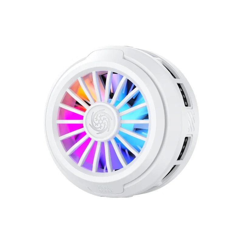 Mobile Portable Magnetic Semiconductor Phone Cooler with RGB Lights Powerful Cooling Fan for Gaming New