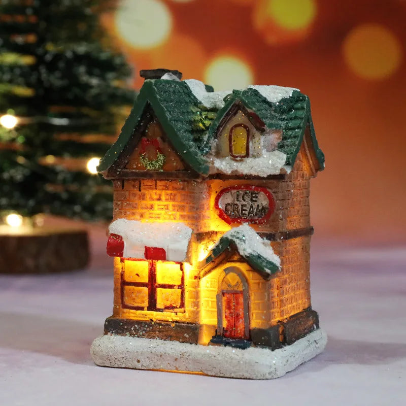 Christmas House Light Decorations For Home Ornaments Kids Xmas Gift New Year Navidad Decor Bedroom Night Light With Battery