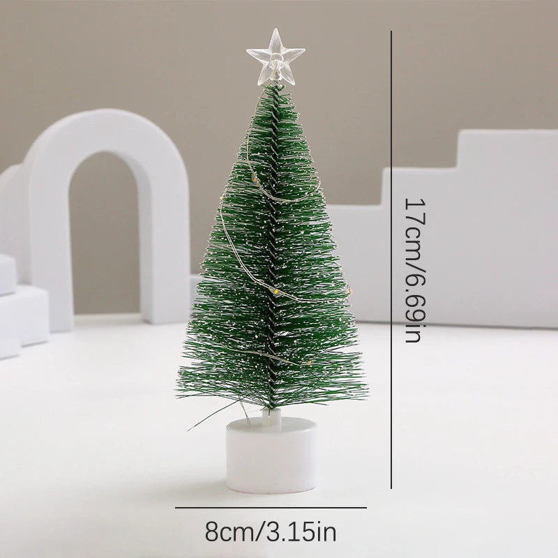 2026 New Luminous Mini Christmas Trees Beautiful Small Artificial Xmas Trees Desk Decorations Christmas Home Decorations