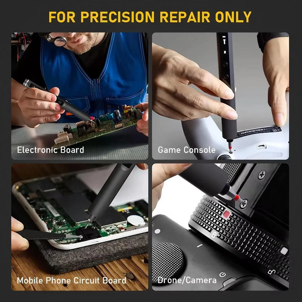 49 in 1 Electric Screwdriver Set with 5 Torque Settings and 42 Magnetic Bits for Electronics Repair DIY Projects Portable Mini Power Tool Kit for Computers Laptops Smartphones Motherboards Cameras and Home Repairs