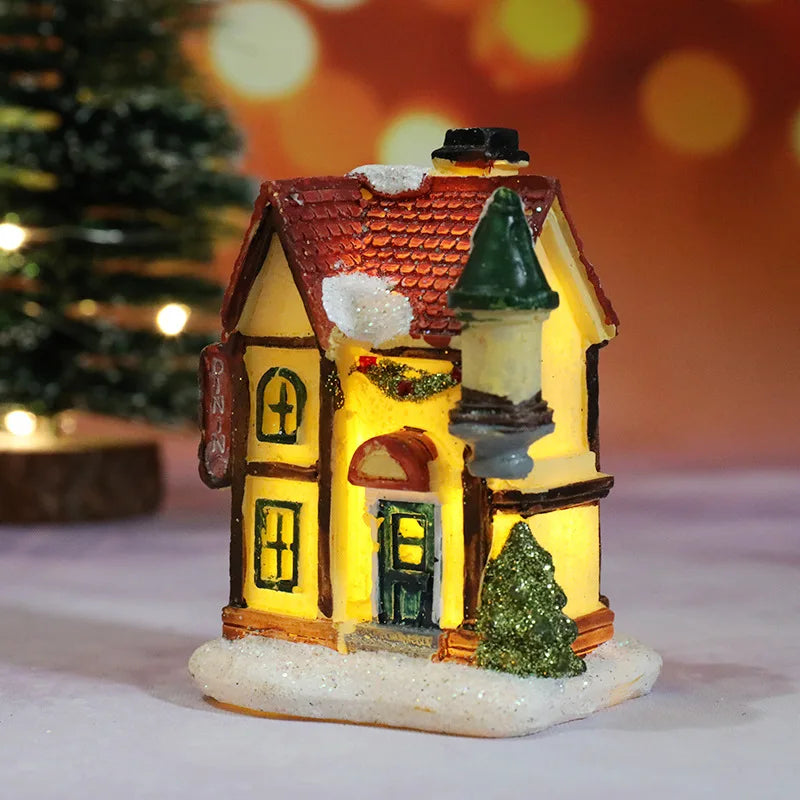 Christmas House Light Decorations For Home Ornaments Kids Xmas Gift New Year Navidad Decor Bedroom Night Light With Battery