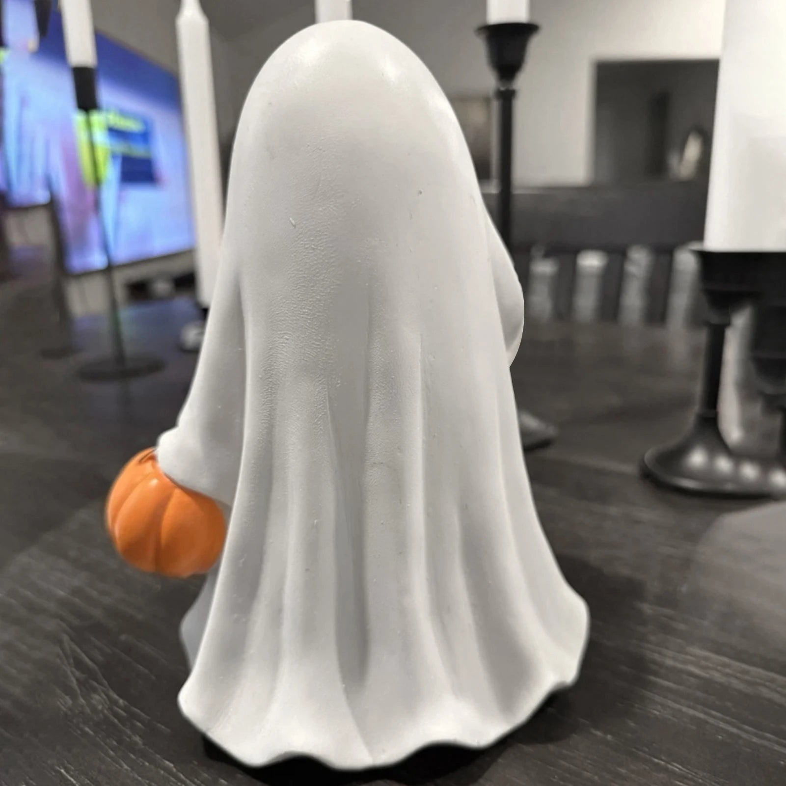 Halloween Ghost Pet Ornament Resin Decor for Home Party Holiday Spooky Figurine Funny Dashboard Decor Car Interior Accessories