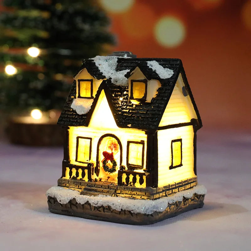 Christmas House Light Decorations For Home Ornaments Kids Xmas Gift New Year Navidad Decor Bedroom Night Light With Battery