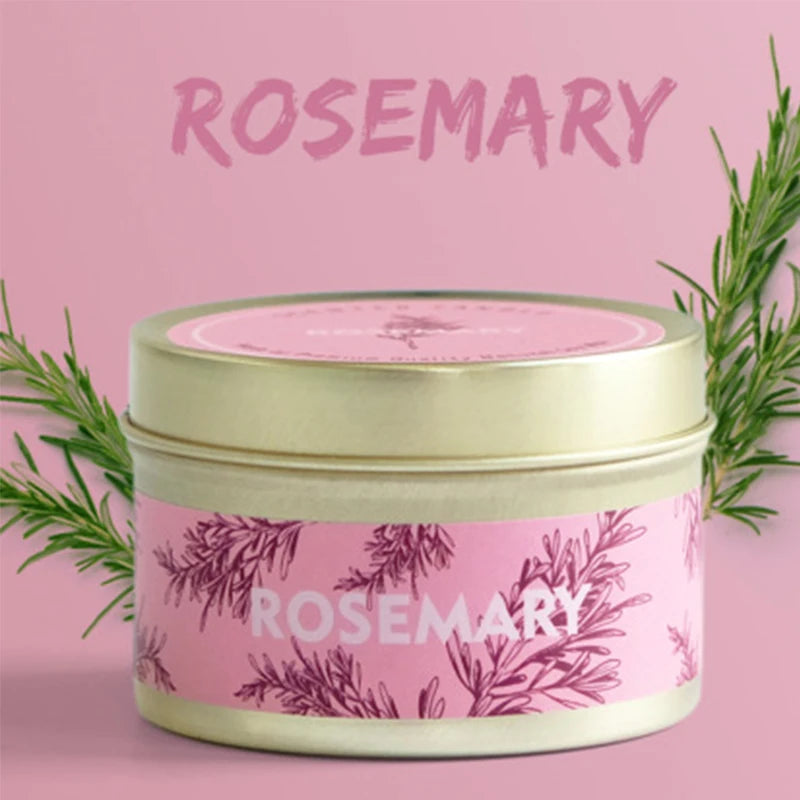 Smokeless Scented Aromatic Candles Creative Travel Tin Natural Soy Wax Scented Candles Wedding Decorative Candle Guest Gifts Box