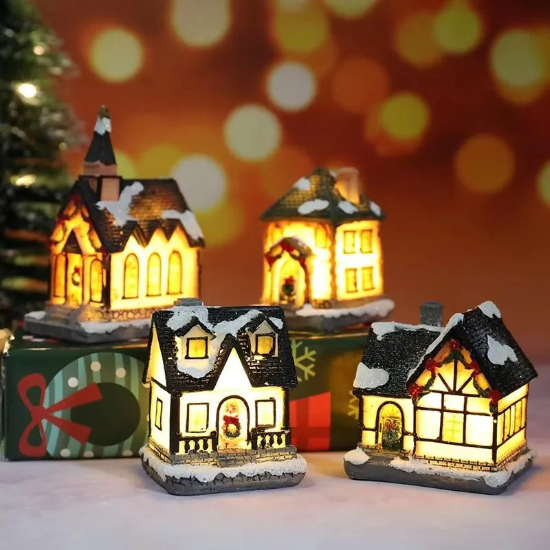 Christmas House Light Decorations For Home Ornaments Kids Xmas Gift New Year Navidad Decor Bedroom Night Light With Battery