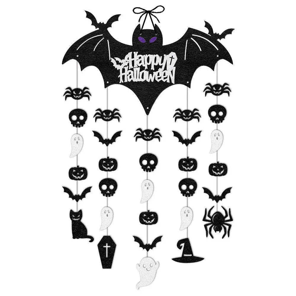 Halloween Hanging Sign Party Decoration Spooky Bat Door Hanger Ornaments Ghost Festival House Decoration