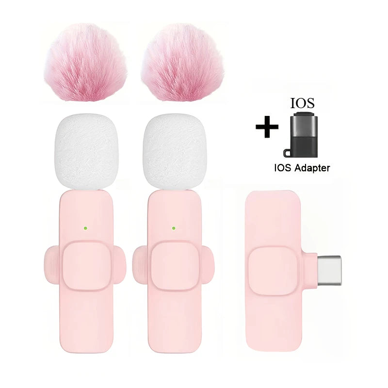 Wireless Lavalier Microphone for iPhone 17/16/15/Android with Noise Reduction USB C Mini Microphone for Vlog YouTube Recording,