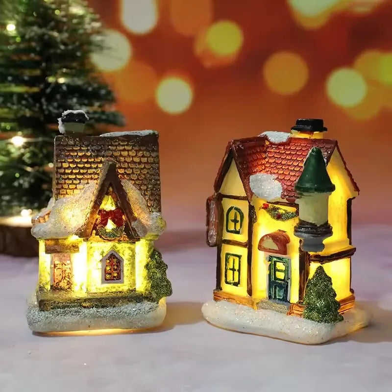 Christmas House Light Decorations For Home Ornaments Kids Xmas Gift New Year Navidad Decor Bedroom Night Light With Battery