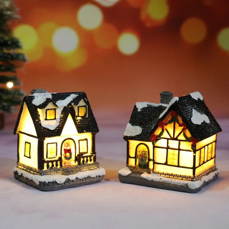 Christmas House Light Decorations For Home Ornaments Kids Xmas Gift New Year Navidad Decor Bedroom Night Light With Battery