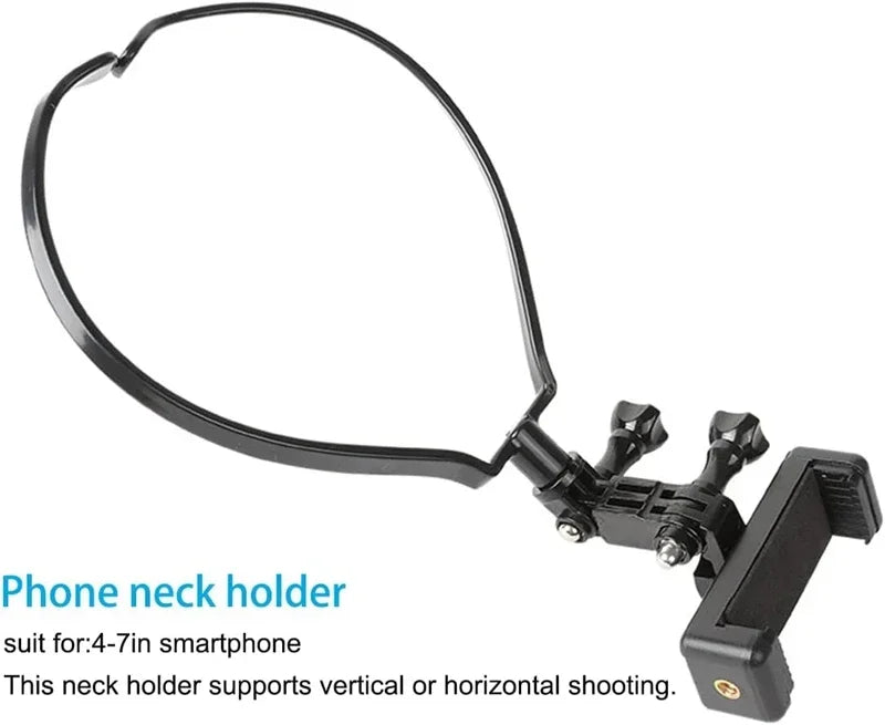 POV Vlog Mobile Phone Selfie Neck Lanyard Strap Hands Free Wearable Lazy Phone Charm Universal Hanging Holder for IPhone Dock