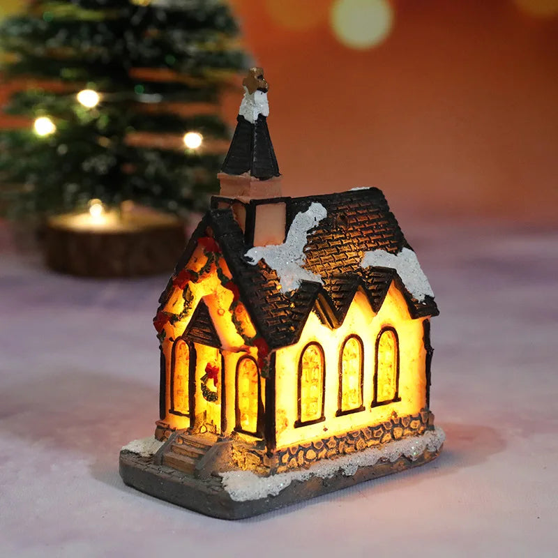 Christmas House Light Decorations For Home Ornaments Kids Xmas Gift New Year Navidad Decor Bedroom Night Light With Battery